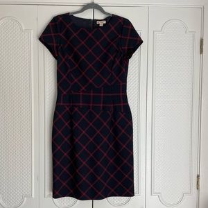 Brooks Brothers - size 8 Red Fleece navy and red check dress
